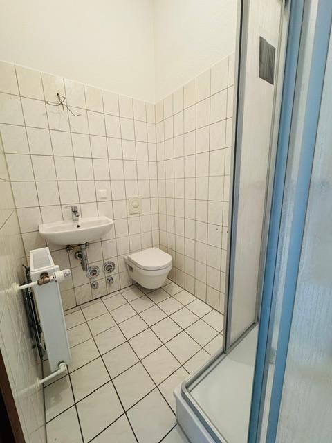 Das geflieste Duschbad